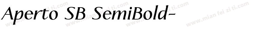 Aperto SB SemiBold字体转换